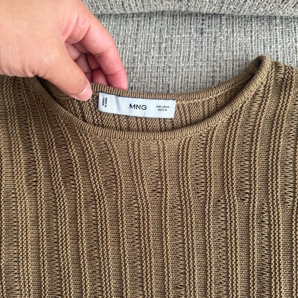 Mango Tierra Jumper Brown Long Sleeve Knit Top - Picture 9 of 11